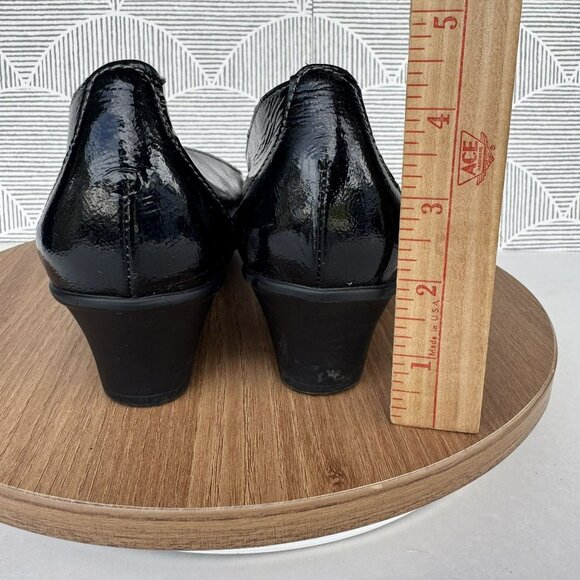 SAS Sonya Womens Black Patent‎ Leather Comfort loafer Heels Size 8 M VGUC - Picture 4 of 7